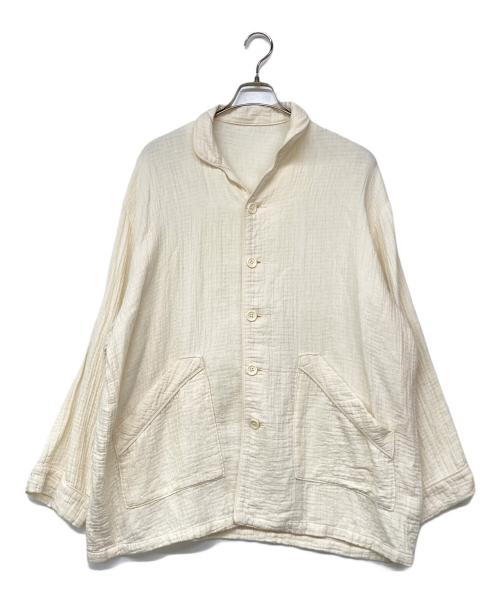 Porter Classic（ポータークラシック）Porter Classic (ポータークラシック) SASHIKO LINEN PREMIUM PAJAMA CARDIGAN アイボリー サイズ:3の古着・服飾アイテム