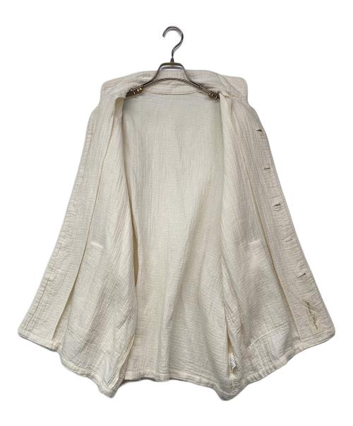 Porter Classic（ポータークラシック）Porter Classic (ポータークラシック) SASHIKO LINEN PREMIUM PAJAMA CARDIGAN アイボリー サイズ:3の古着・服飾アイテム