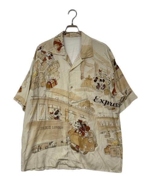 Porter Classic（ポータークラシック）Porter Classic (ポータークラシック) DISNEY (ディズニー) DISNEY M&F PC ORIGINAL ART ALOHACOLLECTION PARIS-LONDON ベージュ サイズ:XLの古着・服飾アイテム