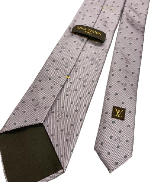 LOUIS VUITTON（ルイ ヴィトン）LOUIS VUITTON (ルイ ヴィトン) シルクドットネクタイ ピンクＸシルバー サイズ:なしの古着・服飾アイテム