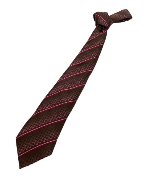 LOUIS VUITTON（ルイ ヴィトン）LOUIS VUITTON (ルイ ヴィトン) シルクグラデーションネクタイ ボルドーブラウン サイズ:-の古着・服飾アイテム