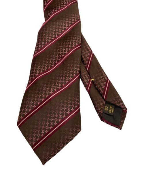LOUIS VUITTON（ルイ ヴィトン）LOUIS VUITTON (ルイ ヴィトン) シルクグラデーションネクタイ ボルドーブラウン サイズ:-の古着・服飾アイテム
