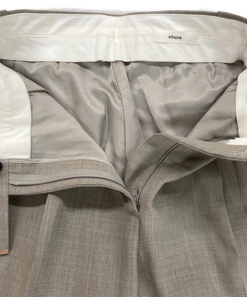 ebure（エブール）ebure (エブール) 強撚ツイルクレープ ワイドパンツ グレー サイズ:36の古着・服飾アイテム