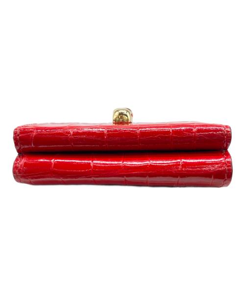 ALEXANDER McQUEEN（アレキサンダーマックイーン）ALEXANDER McQUEEN (アレキサンダーマックイーン) スカル3つ折り財布 レッドの古着・服飾アイテム