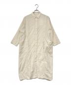 evam evaエヴァムエヴァ）の古着「cotton shirt one-piece」｜アイボリー
