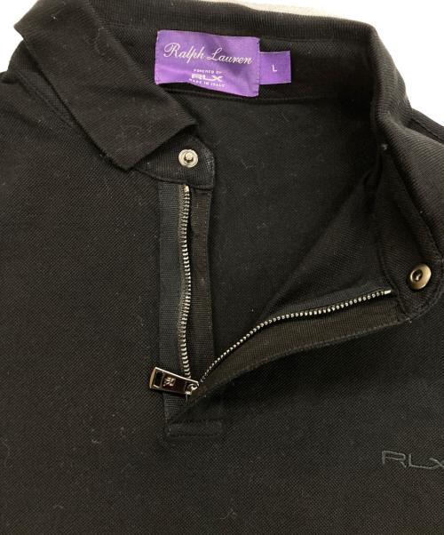 RALPH LAUREN Purple Label（ラルフ ローレン パープル レーベル）RALPH LAUREN Purple Label (ラルフ ローレン パープル レーベル) RLX RALPH LAUREN (アールエルエックスラルフローレン) ジップポロシャツ ブラック サイズ:Lの古着・服飾アイテム