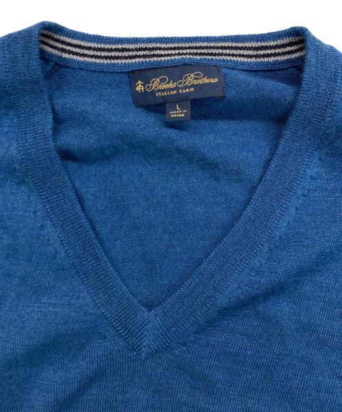 BROOKS BROTHERS（ブルックスブラザーズ）BROOKS BROTHERS (ブルックスブラザーズ) Vネックニット ネイビー サイズ:L 未使用品の古着・服飾アイテム