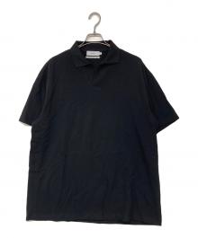 Graphpaper（グラフペーパー）の古着「Cotton Pique Jersey S/S Skipper Polo」｜ブラック