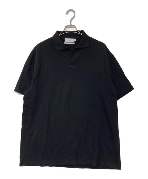Graphpaper（グラフペーパー）Graphpaper (グラフペーパー) Cotton Pique Jersey S/S Skipper Polo ブラック サイズ:2の古着・服飾アイテム