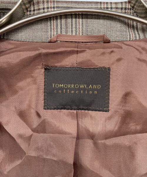 TOMORROW LAND collection（トゥモローランドコレクション）TOMORROW LAND collection (トゥモローランドコレクション) ブラウニーグレンチェック ダブルブレストジャケット ブラウン サイズ:38の古着・服飾アイテム