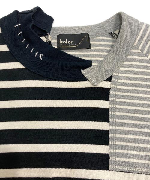 KOLOR（カラー）KOLOR (カラー) ドッキングボーダーTシャツ グレー サイズ:1の古着・服飾アイテム