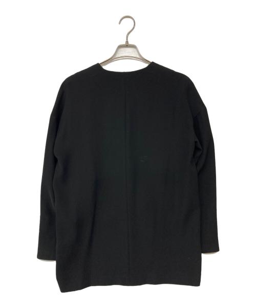 ENFOLD（エンフォルド）ENFOLD (エンフォルド) ダブルサテンミニマルカーディガン ブラック サイズ:36の古着・服飾アイテム