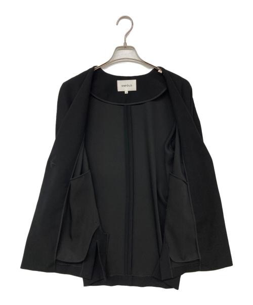 ENFOLD（エンフォルド）ENFOLD (エンフォルド) ダブルサテンミニマルカーディガン ブラック サイズ:36の古着・服飾アイテム