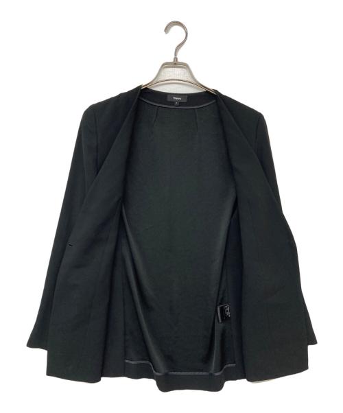 theory（セオリー）theory (セオリー) ノーカラージャケット ブラック サイズ:2の古着・服飾アイテム