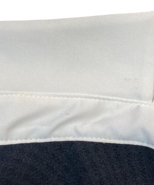 VERMEIL par iena（ヴェルメイユ パー イエナ）VERMEIL par iena (ヴェルメイユ パー イエナ) リングツイードバイカラーブラウス ブラック サイズ:記載なしの古着・服飾アイテム