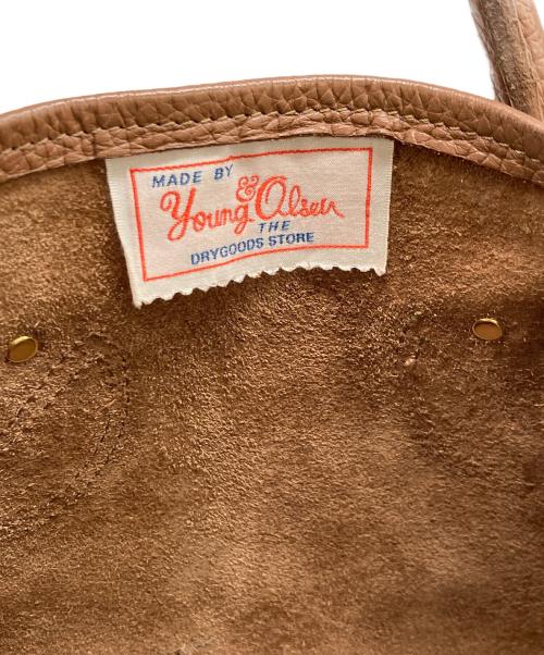 YOUNG & OLSEN The DRYGOODS STORE（ヤングアンドオルセン ザ ドライグッズストア）YOUNG & OLSEN The DRYGOODS STORE (ヤングアンドオルセン ザ ドライグッズストア) レザーハンドバッグ ブラウンの古着・服飾アイテム