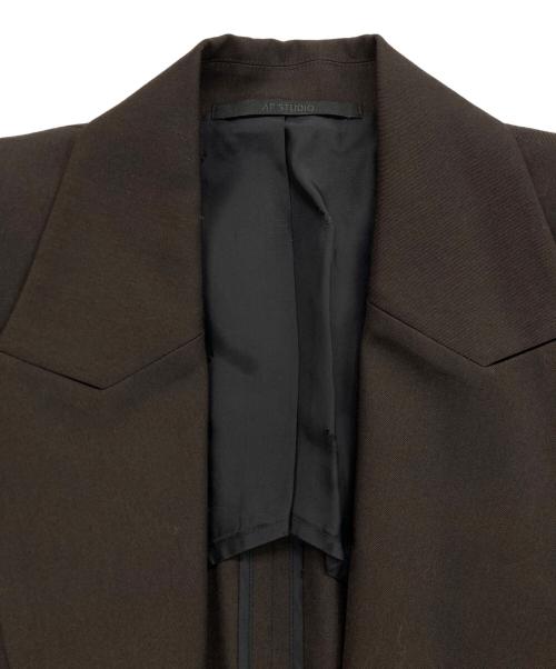 AP STUDIO（エーピーストゥディオ）AP STUDIO (エーピーストゥディオ) ダブルブレストジャケット セットアップ ブラウン サイズ:ジャケット：36 / パンツ：38の古着・服飾アイテム