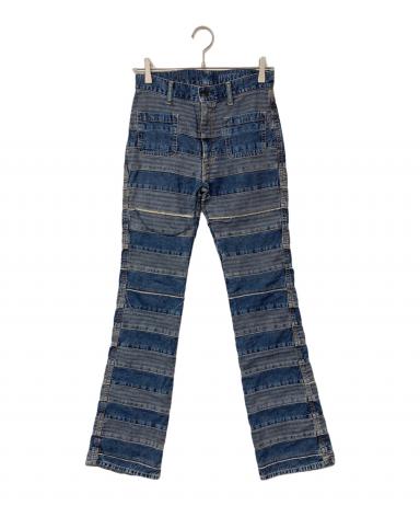 HYSTERIC GLAMOUR ウミヘビ ツギハギ フレア スクラッチ デニム 中古・古着通販】Hysteric Glamour (ヒステリックグラマー) ウミヘビ