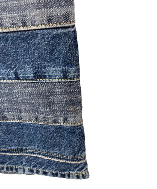 Hysteric Glamour（ヒステリックグラマー）Hysteric Glamour (ヒステリックグラマー) ウミヘビ スクラッチ ツギハギ フレア デニムパンツ ブルー サイズ:26の古着・服飾アイテム