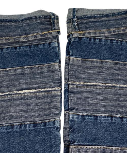 Hysteric Glamour（ヒステリックグラマー）Hysteric Glamour (ヒステリックグラマー) ウミヘビ スクラッチ ツギハギ フレア デニムパンツ ブルー サイズ:26の古着・服飾アイテム