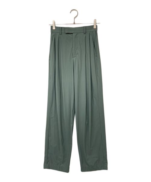 STUNNING LURE（スタニングルアー）STUNNING LURE (スタニングルアー) スイムジャージー2タックパンツ ストレート スラックス オリーブ サイズ:00の古着・服飾アイテム