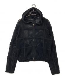 FILTH（フィルス）の古着「PRISONER MESH ZIP UP HOODIE」｜ブラック