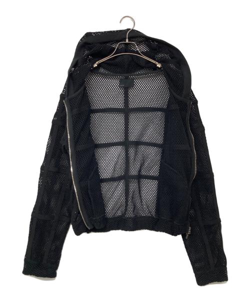 FILTH（フィルス）FILTH (フィルス) PRISONER MESH ZIP UP HOODIE ブラック サイズ:2の古着・服飾アイテム