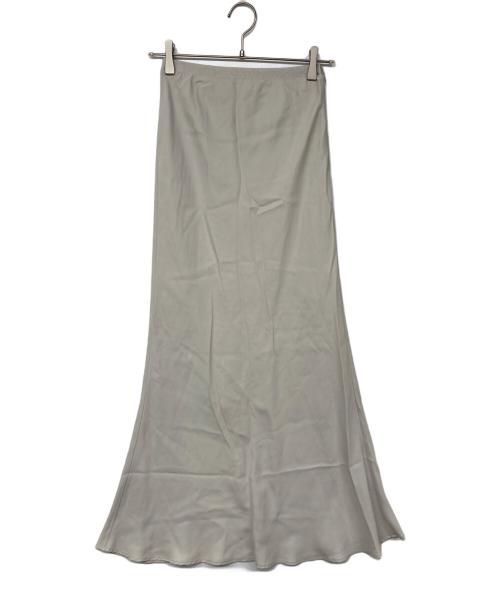 anuans（アニュアンス）anuans (アニュアンス) フィブリルキュプラナロースカート ベージュ サイズ:Mの古着・服飾アイテム