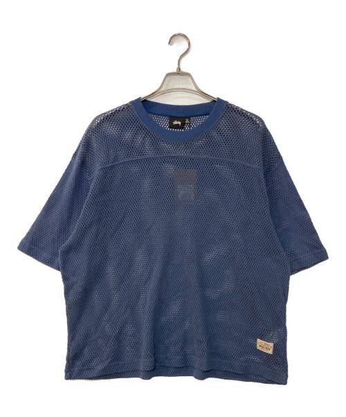 stussy（ステューシー）stussy (ステューシー) TEAM COTTON MESH チーム コットン メッシュ  ネイビー サイズ:XLの古着・服飾アイテム