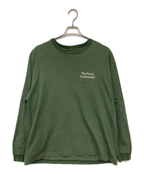 The Ennoy Professional（ザ エンノイ プロフェッショナル）The Ennoy Professional (ザ エンノイ プロフェッショナル) L/S Border Tee/ロングスリーブボーダーT グリーン サイズ:Ｍの古着・服飾アイテム