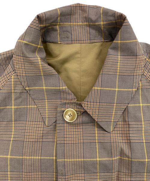INVERTERE（インバーティア）INVERTERE (インバーティア) グレンチェック リバーシブル カーコート ベージュ サイズ:40の古着・服飾アイテム