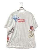 EMOTIONALLY UNAVAILABLEエモーショナリー・アンアベイラブル）の古着「オーバープリントTシャツ」｜ホワイト