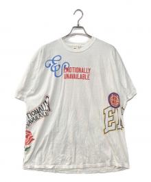 EMOTIONALLY UNAVAILABLE（エモーショナリー・アンアベイラブル）の古着「オーバープリントTシャツ」｜ホワイト