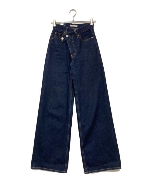 moussy（マウジー）moussy (マウジー) CROSS WAIST WIDE STRAIGHT インディゴの古着・服飾アイテム