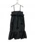 ne quittez pas（ヌキテパ）の古着「Poly Dupion Strap Frilled Dress」｜ブラック