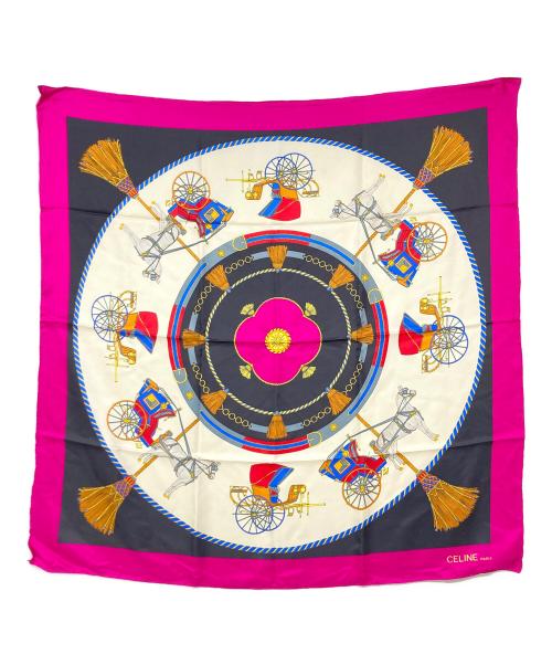 CELINE（セリーヌ）CELINE (セリーヌ) シルクスカーフ ピンクの古着・服飾アイテム