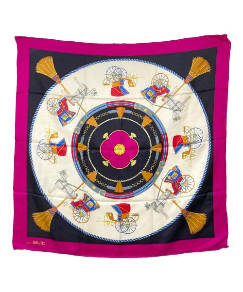 CELINE（セリーヌ）CELINE (セリーヌ) シルクスカーフ ピンクの古着・服飾アイテム