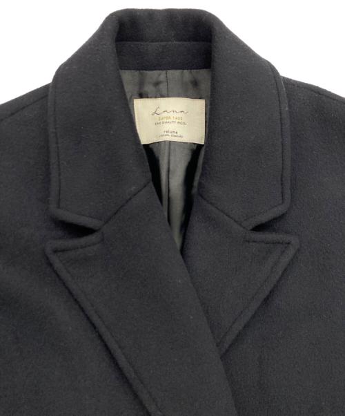 JOURNAL STANDARD relume（ジャーナルスタンダード レリューム）JOURNAL STANDARD relume (ジャーナルスタンダード レリューム) LANA WOOL 140 チェスターコート ブラック サイズ:36の古着・服飾アイテム