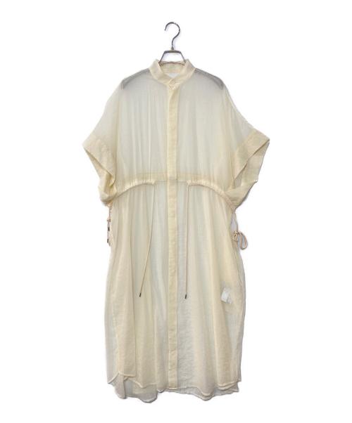 Ujoh（ウジョー）Ujoh (ウジョー) ドローコードロングシャツワンピース アイボリー サイズ:2の古着・服飾アイテム