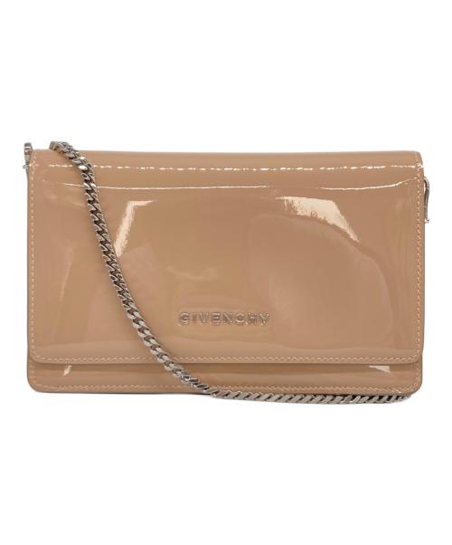 GIVENCHY（ジバンシィ）GIVENCHY (ジバンシィ) パテントショルダーバッグ ベージュの古着・服飾アイテム
