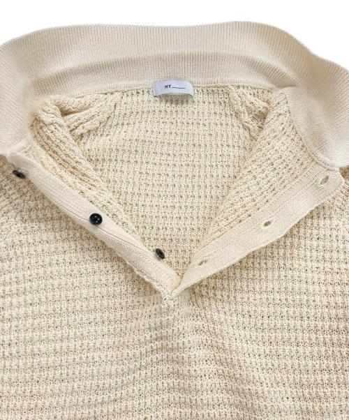 MY（マイ）MY (マイ) NET SHORT POLO KNIT ベージュ サイズ:FREEの古着・服飾アイテム