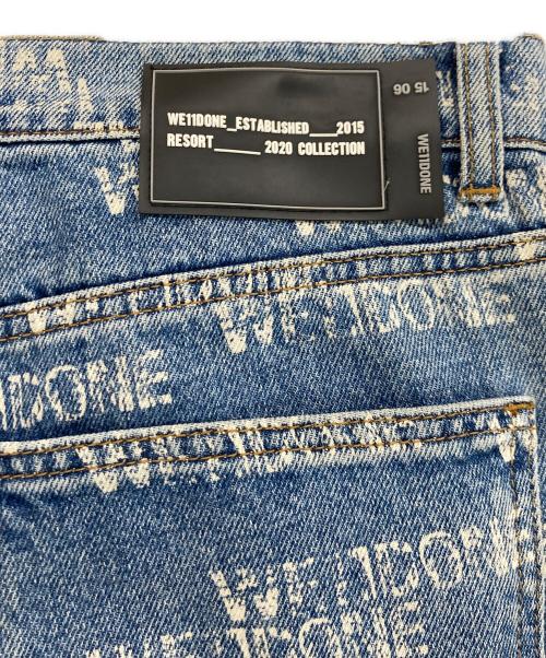 WE11DONE（ウェルダン）WE11DONE (ウェルダン) ウェルドンスペルアウトワイドデニム ブルー サイズ:W32の古着・服飾アイテム
