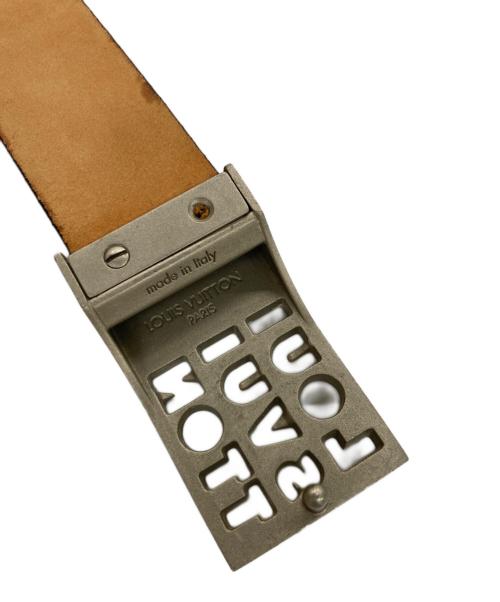 LOUIS VUITTON（ルイ ヴィトン）LOUIS VUITTON (ルイ ヴィトン) サンチュールLST ベルト ブラック サイズ:100/40の古着・服飾アイテム