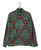 POLO RALPH LAURENポロ・ラルフローレン）の古着「90S レーヨンシャツ」｜グリーン