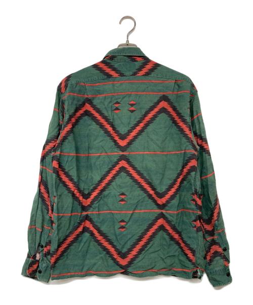 POLO RALPH LAUREN（ポロ・ラルフローレン）POLO RALPH LAUREN (ポロ・ラルフローレン) 90S レーヨンシャツ グリーン サイズ:Lの古着・服飾アイテム
