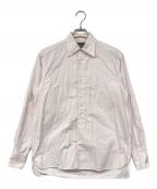 la favolaラ ファーヴォラ）の古着「コットンオックスストライプワイドカラーシャツ S03RE」｜ピンク