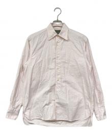 la favola（ラ ファーヴォラ）の古着「コットンオックスストライプワイドカラーシャツ S03RE」｜ピンク