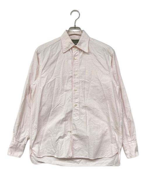 la favola（ラ ファーヴォラ）la favola (ラ ファーヴォラ) コットンオックスストライプワイドカラーシャツ S03RE ピンク サイズ:1の古着・服飾アイテム