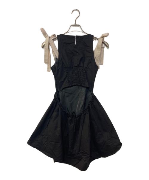 ANDMARY（アンドマリー）ANDMARY (アンドマリー) Jozy ribbon flare mini dress ブラック サイズ:Fの古着・服飾アイテム