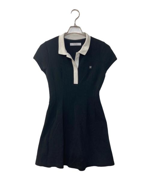HER LIP TO（ハーリップトゥ）HER LIP TO (ハーリップトゥ) Short Sleeve Polo Mini Dress ミニポロドレス ブラック サイズ:Sの古着・服飾アイテム